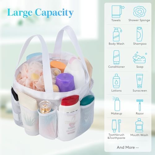 Lifewit Mesh Shower Caddy Portable, Dorm Room Essentials, 1 Pack - Image 4