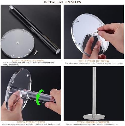 Paper Towel Holder Countertop Clear Acrylic 5.9" Diameter Thickening Sturdy Base - Image 3