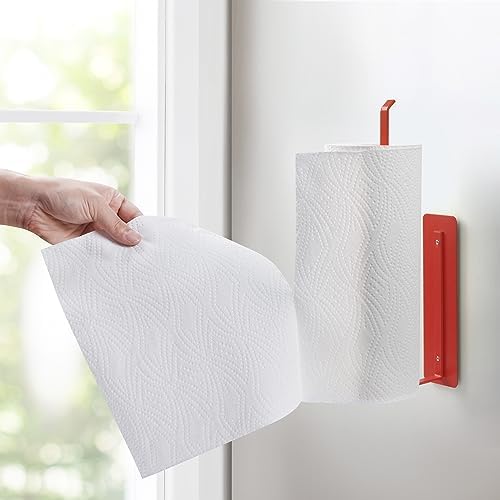 Magnetic Paper Towel Holder for Fridge Red, Heavy Duty Strong Magnet Backing - Image 3