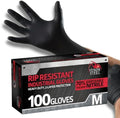 Venom Steel Industrial Nitrile Gloves, Chemical Resistant Disposable Black by VenomSteel