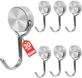 TRYMAG Strong Magnetic Hooks for Cruise Cabins 6 Pack 30LBS by TRYMAGMagnets