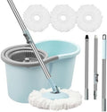 Spin Mop and Bucket with Wringer Set, Operable 360° Rotating Mop Bucket Set by GZDISBEK