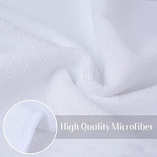 SINLAND Microfiber Cleaning Cloth Kitchen Dish Cloths 12x12In 12 Pack White - Image 3