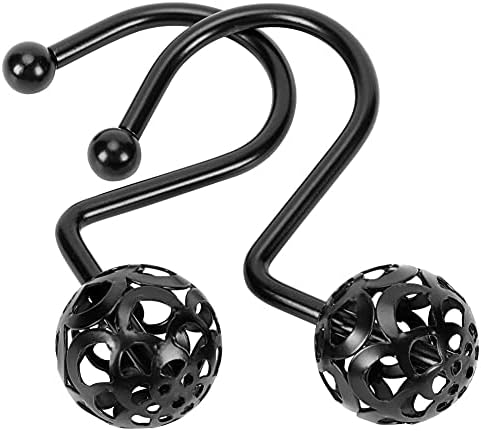 Gracelife 12Pcs Hollow Ball Shower Curtain Hooks Luxury Quality Rustproof by Gracelife