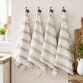 Cumia 4 Pcs Farmhouse Cotton Linen Kitchen Towels Sage Green Dish Towels by Chumia
