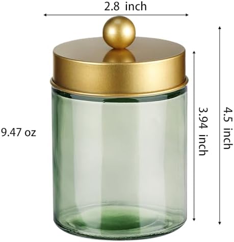 3 Pack Apothecary Jar Canisters Bathroom Vanity Organizer - Image 7