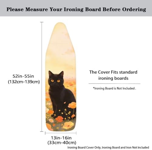 Black Cat Ironing Board Cover and Pad Cover - Image 5