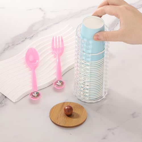 Tecbeauty Cotton Pads Holder Bathroom Storage Makeup Removers Pads Organizer - Image 5