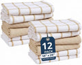 LANE LINEN Kitchen Towels & Dishcloths Set of 12-100% Cotton, Quick-Drying 18” by LaneLinen