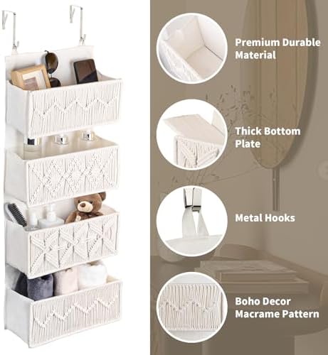 janebeauties Over the Door Organizer Macrame Boho Nursery Storage - Image 2
