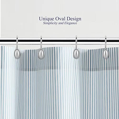 Chrome Shower Curtain Hooks, Anti-Rust Zinc Alloy Bathroom Rings - Image 2