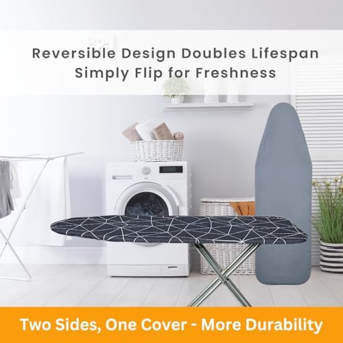 SAVUK Ironing Board Cover and Pad Dual Side X2 Lifetime Double Using Heavy Duty - Image 4