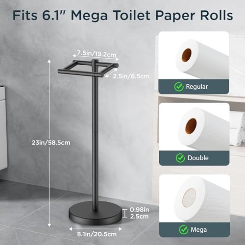 FORIOUS Commercial Toilet Paper Holder Wall Mount Bathroom Tissue Holder - Image 4