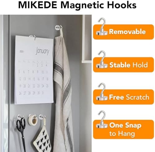 MIKEDE Magnetic Hooks 120Lbs Strong Magnet Hook - Image 3