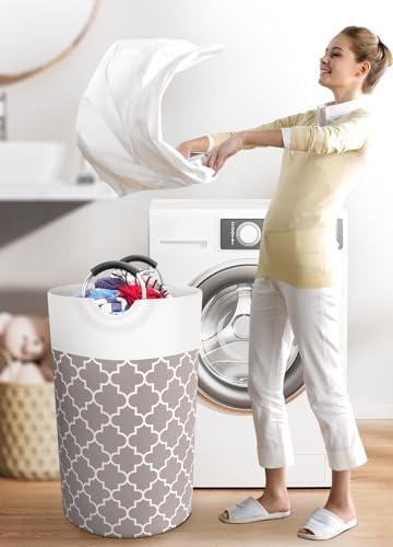 Large Laundry Basket, 82L Tall Collapsible Hamper - Image 6