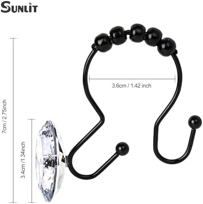 Sunlit Luxury Design Round Clear Diamond Crystal Gem Bling - Image 2