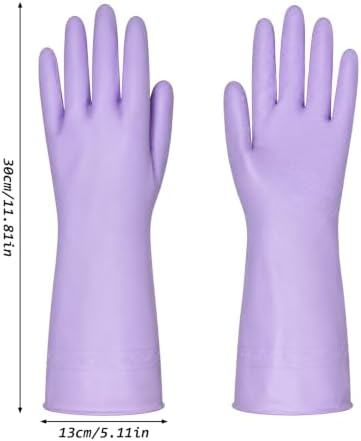 Gloves for Washing Dishes, Cleaning Rubber Gloves Medium Dish Glove for Women - Image 2
