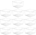 Vtopmart 10 Pack Extra Large Clear Storage Bins, 11x11 Cube Organizer by Vtopmart