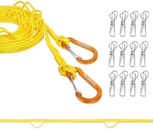 Portable Travel Clothesline, Windproof Clothes Laundry Line by Vividwise