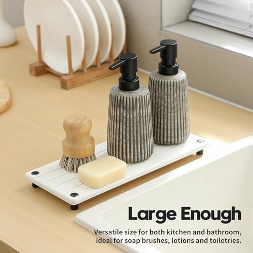 Razborci Instant Dry Sink Caddy Kitchen Sink Organizer, Quick Drying Stone Tray - Image 7