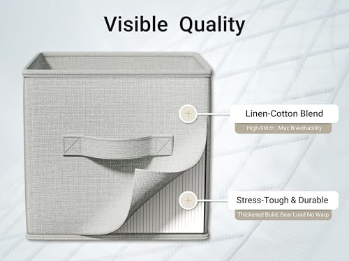 LayerSpace 4 Pack Foldable Fabric Closet Storage Bins, 11Inch Organizer Cubes - Image 5