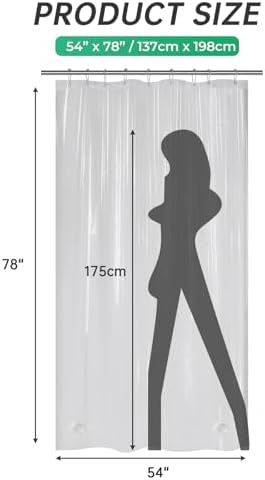 AmazerBath Stall Shower Curtain Liner 54x78, Plastic Shower Liner Clear - Image 6