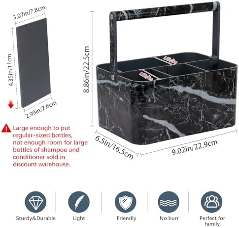 BYUNER Plastic Shower Caddy Dorm: Portable Bathroom Caddy Organizer - Image 2