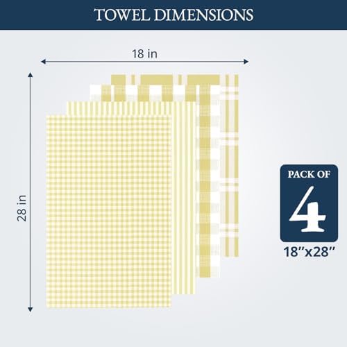 LANE LINEN Cotton Kitchen Towels Set, Quick-Drying Dish Towels - Image 3