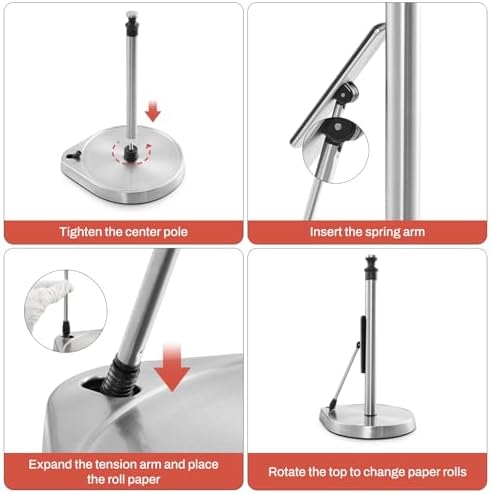 Dailyart Paper Towel Holder for One Hand Tear - Image 5