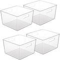 Vtopmart 4 Pack Extra Large Clear Storage Bins, 11x11 Cube Organizer by Vtopmart