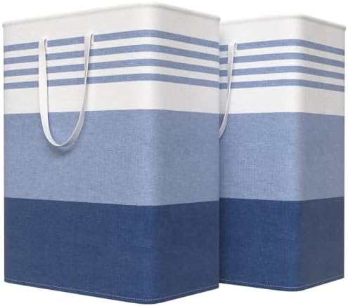 WOWBOX 2 Pack Laundry Baskets, Collapsible Dirty Clothes Laundry Hampers by WOWBOX