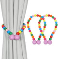 KLOGTSIND Magnetic Curtain Tiebacks, 2 Pack Wood Bead Curtain Holdbacks by KLOGTSINDDirect