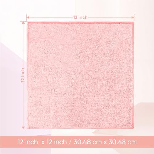 HOMEXCEL Washcloths 12PK, Ultra Soft&Highly Absorbent Face Towels, 12X12 in - Image 2