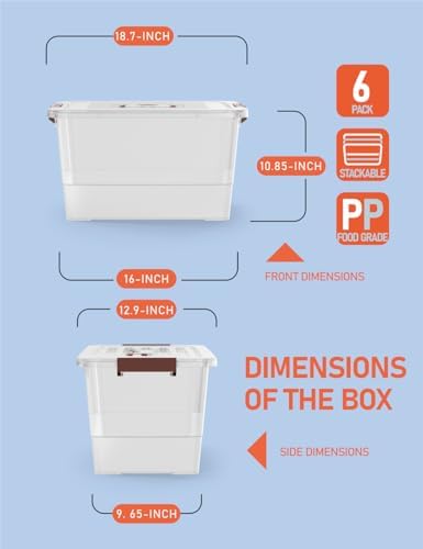 WYT 32 Qt Plastic Clear Storage Bin - Image 2