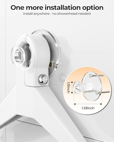 ODesign 4 Tier Adjustable Shower Rack Hanging Over Head Anti-Swing White - Image 4