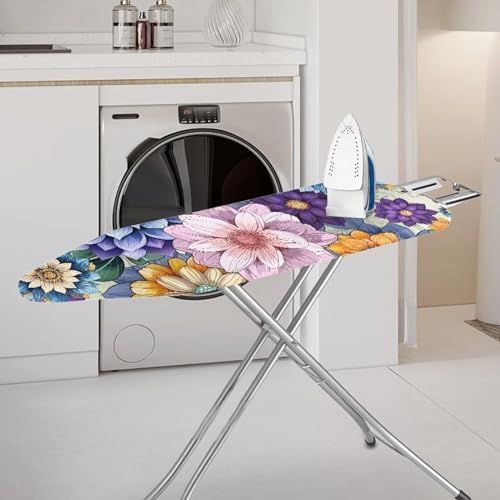 Iron Board Cover with Padding Stretchy Boho Flower Table Top Ironing Board with - Image 2