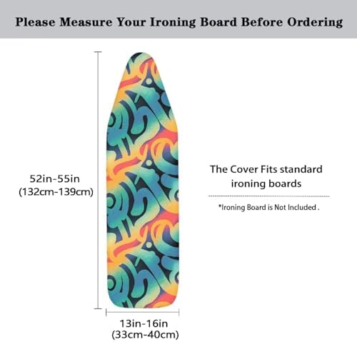 Abstract Swirl Print Stain Resistant Polyester Ironing Covers, Ethnic Spiral - Image 5