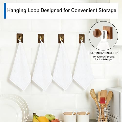 Microfiber Cleaning Cloth, 12 Pack White Cleaning Rags, Reusable Microfiber - Image 3