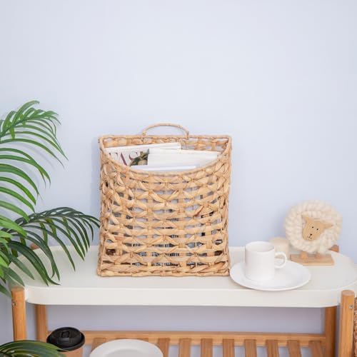 YRMT Wall Hanging Storage Basket Water Hyacinth Hanging Basket - Image 3