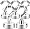 Neosmuk Magnetic Hooks Cruise Ship Essential, 30lb+ Silver, 5 Pack by Neosmuk