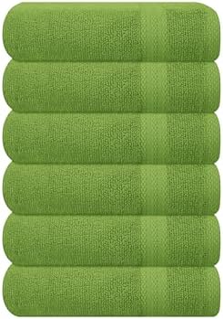 GLAMBURG Ultra Soft 6-Piece Hand Towel Set 16x28-100% Ringspun Cotton by GLAMBURG