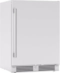 Zephyr Presrv 24 Inch Outdoor Wine Fridge & Beverage Refrigerator Single Zone Under Counter - Drink Chiller Freestanding Stainless Steel Door - 136 cans (Single-Zone Outdoor Wine & Beverage Cooler)