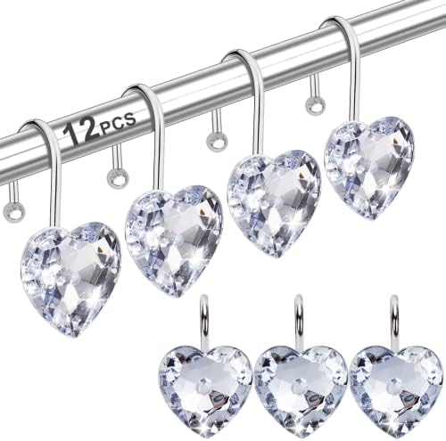 Shower Curtain Hooks Rings for Bathroom by Yapicoco