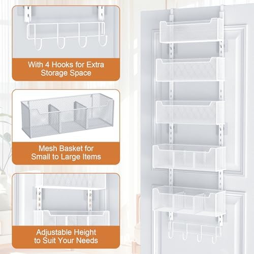VyGrow Over The Door Organizer, Metal Door Organizer Hanging - Image 5