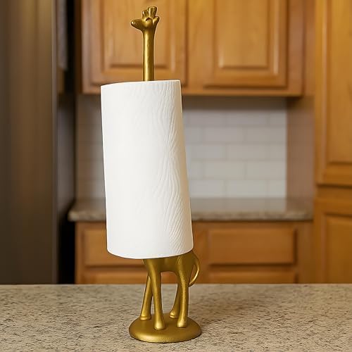 Giraffes Paper Towel Holder Cast Iron Paper Towel Holder Funny Toilet Paper - Image 2