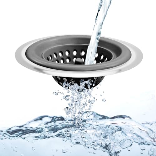 Silicone Strainer for Kitchen Sink, 2 Pack, Stainless Steel Reinforced - Image 7