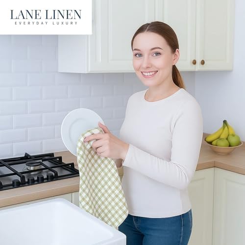 LANE LINEN Cotton Kitchen Towels Set, Quick-Drying, Premium Dish Towels - Image 4