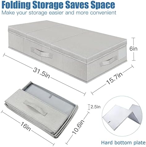 Supowin 2Pack Large Underbed Storage Containers Bin - Image 2