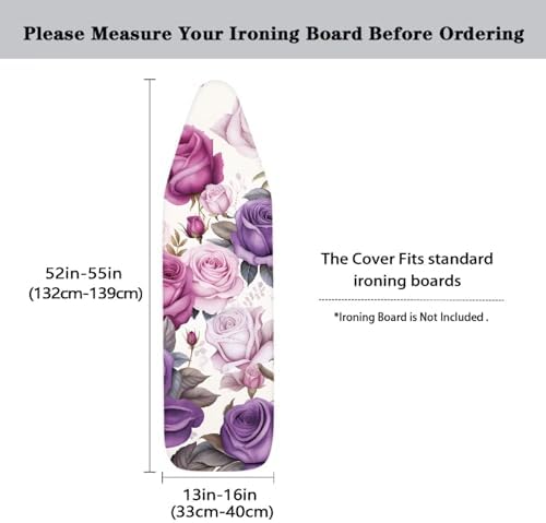 Colorful Rose Ironing Board Cover Elasticized Edges Home Decorations Easy to - Image 5