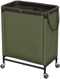 StorageWorks 2 Section Laundry Hamper, 100L Green Sorter Cart by StorageWorks